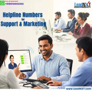 Helpline Numbers for Support & Marketing